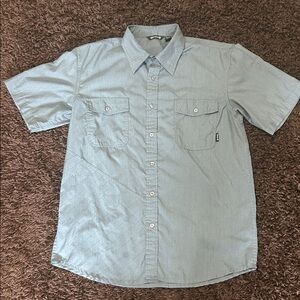 Y2K Element Men's Casual Gray Button Down Shirt. Perfect Condition